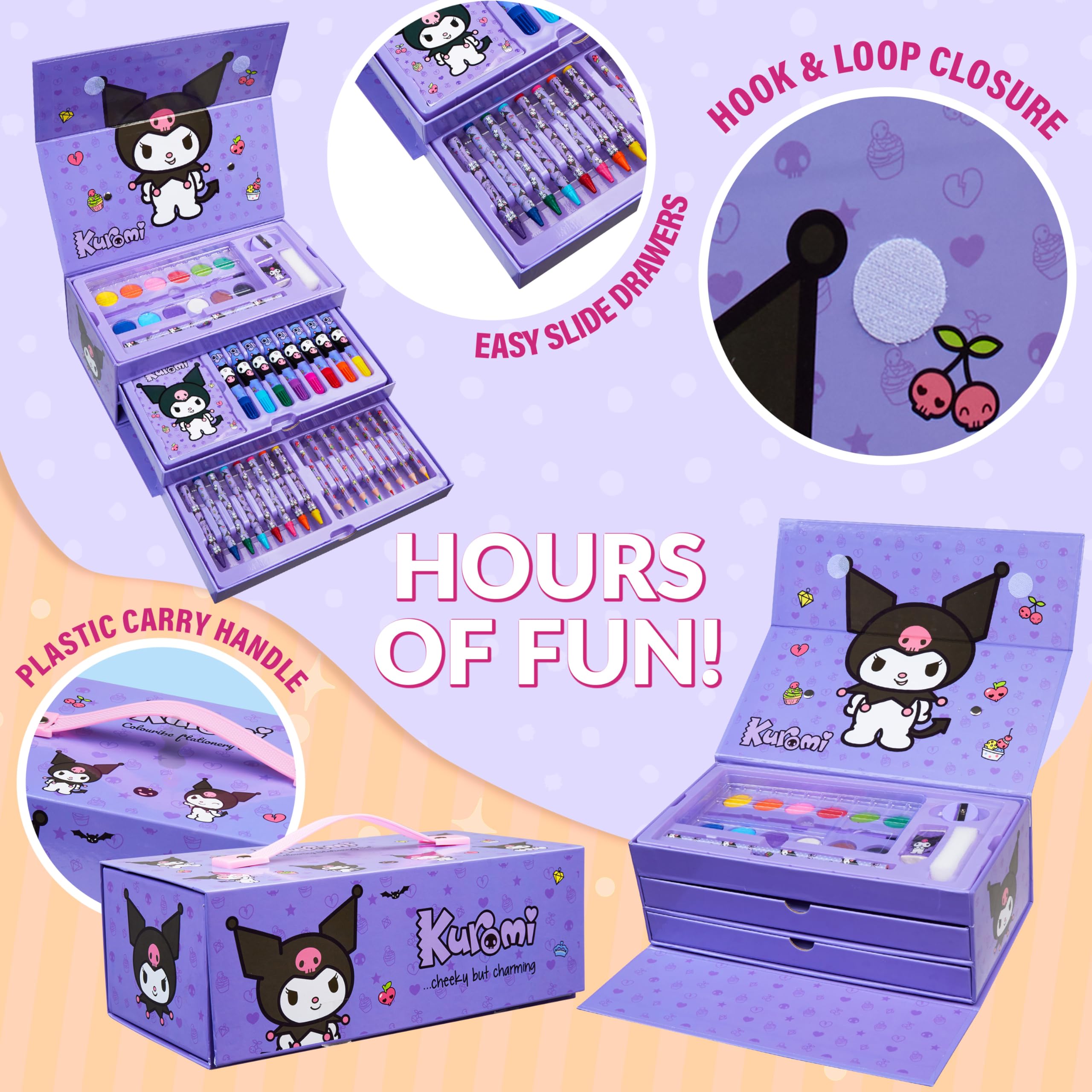 Hello Kitty Sanrio Kuromi Painting Art Supplies for Kids, Colored