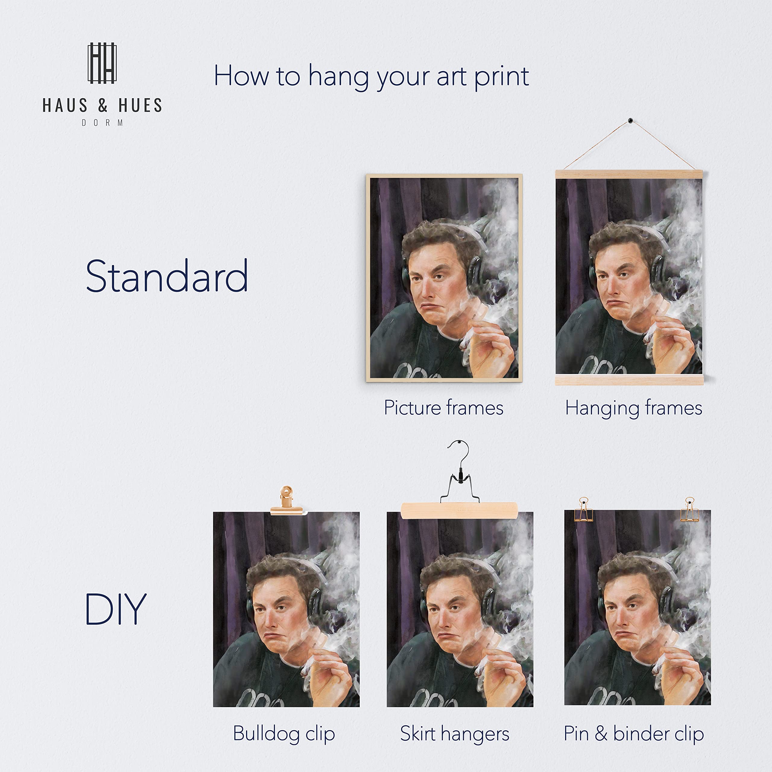 Elon Musk Posters for College Dorm By Haus and Hues Trippy Room