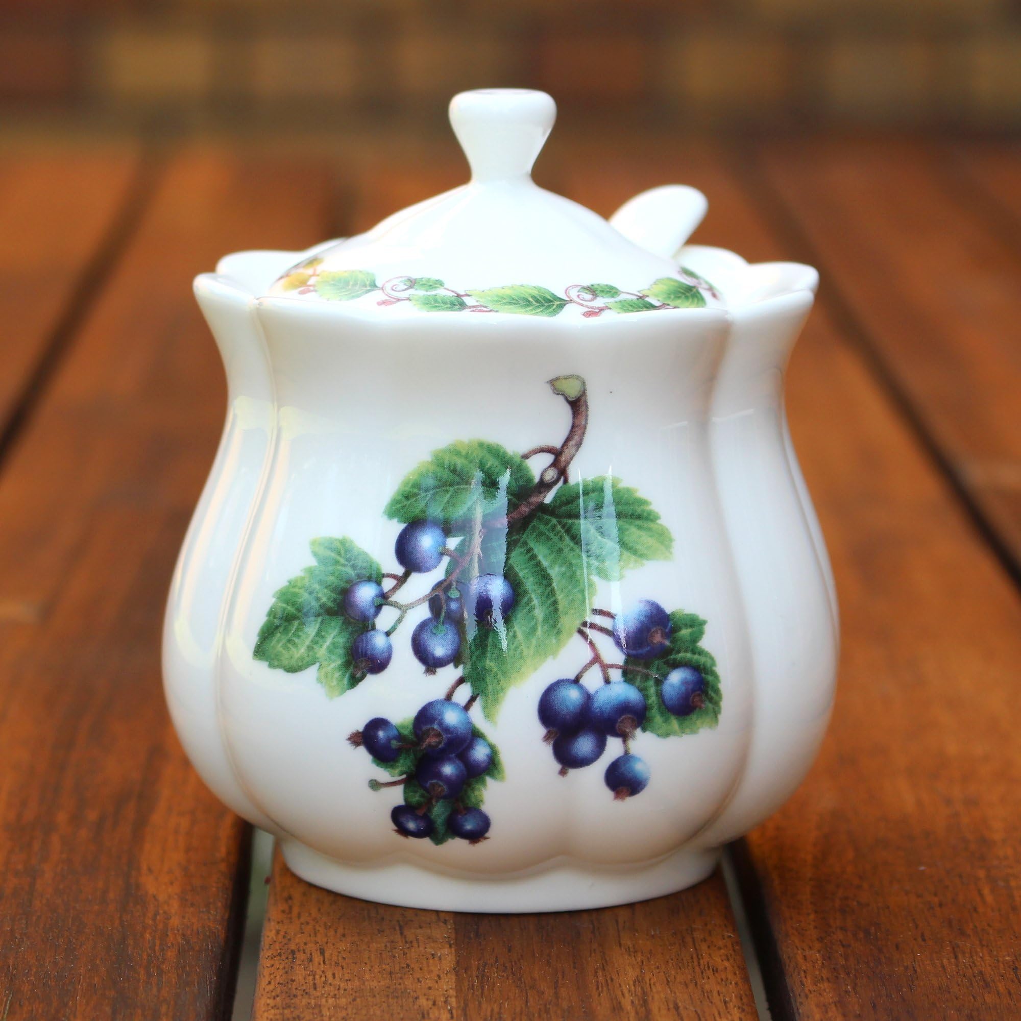 Classic Jam Pot and Spoon - Blackcurrant