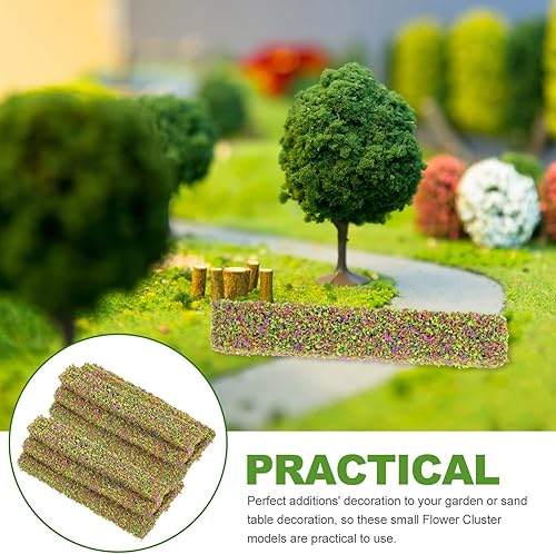 Miniatura 3 de SUPVOX Plantas modelo miniatura 20pcs simulado mini arbustos flores esponja tren ferrocarril modelo árbol