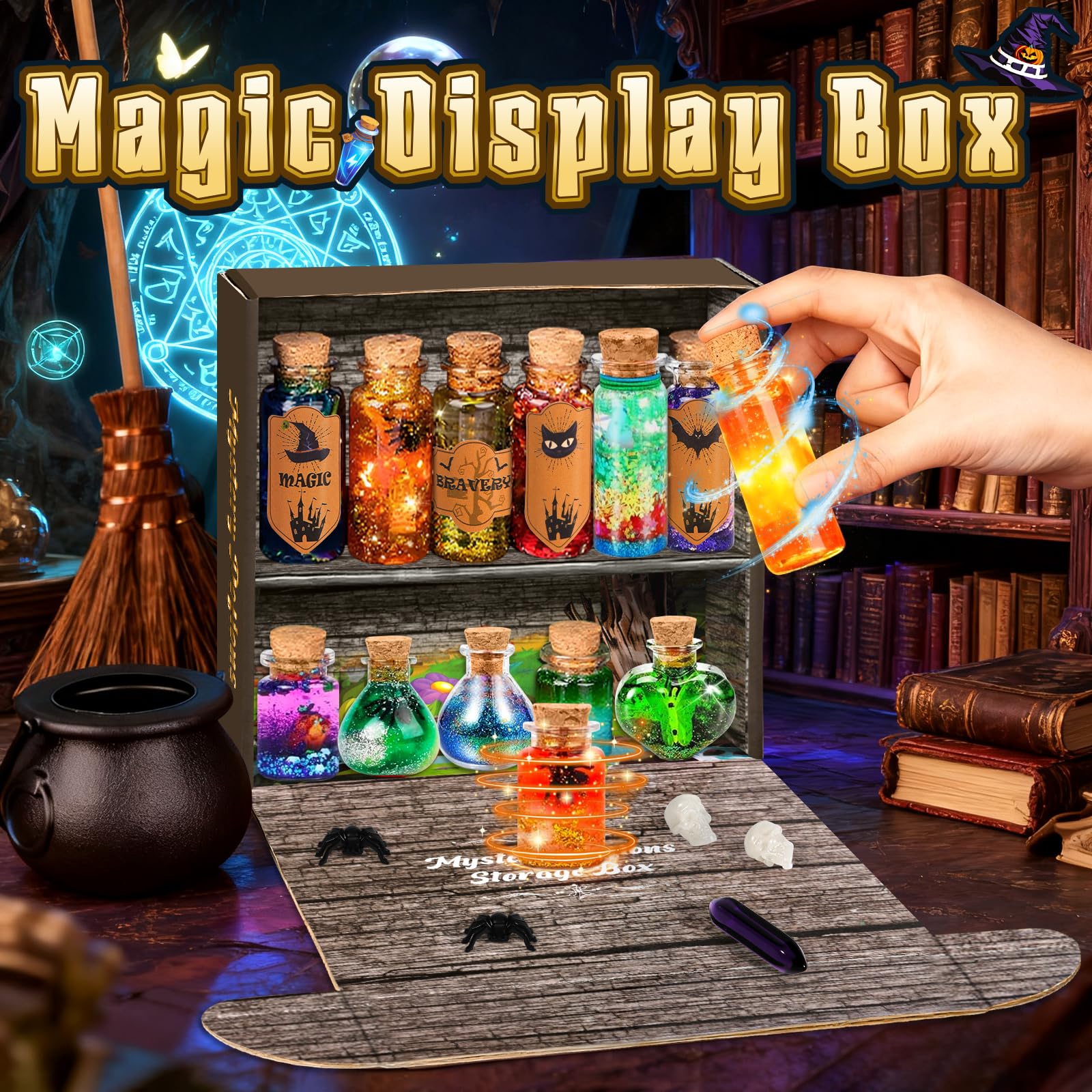 Magiczna mikstura Zestaw Dziecko, miesza 20 butelek magicznej mikstury z magicznym garnkiem, zabawki rzemieślnicze kreatywne prezent dla chłopców i dziewcząt, DIY Zestawy do rękodzieła