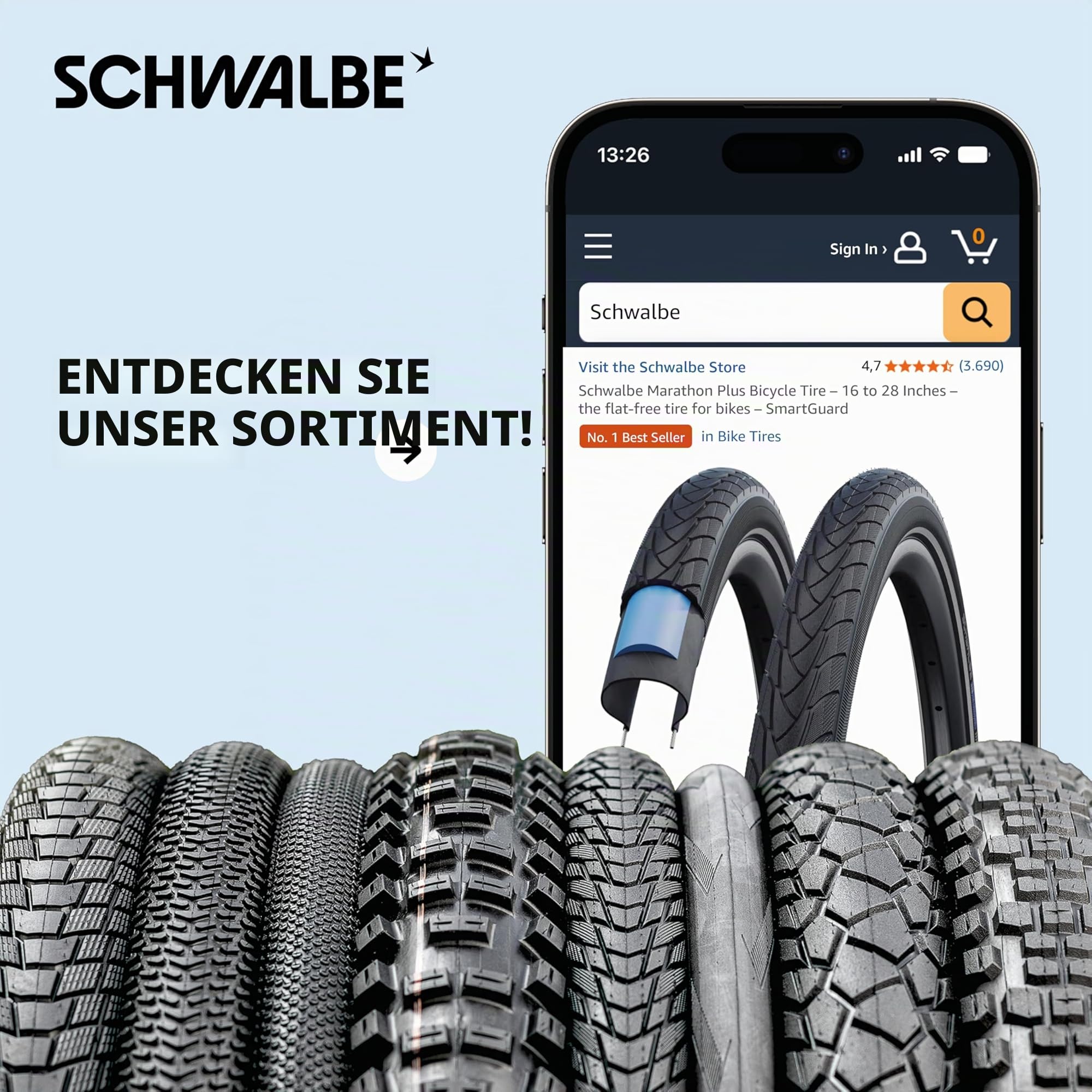 Schwalbe Pick-Up Performance E-Cargo Reifen // 55-406 (20x2,15') Super Defense