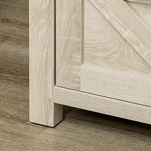 Miniatura 4 de Farmhouse End Table, Rustic Side Cabinet with Storage, Small Side Table with Drawer, Wood Effect Tabletop for Living Room, Oak