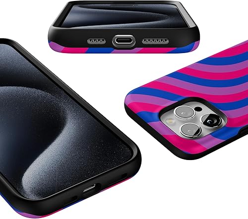 Vista 331 de Casely Funda para iPhone 15 Pro Jardín Secreto Flores mixtas Funda atrevida Compatible con MagSafe y botón de acción Jardín Secreto Floral