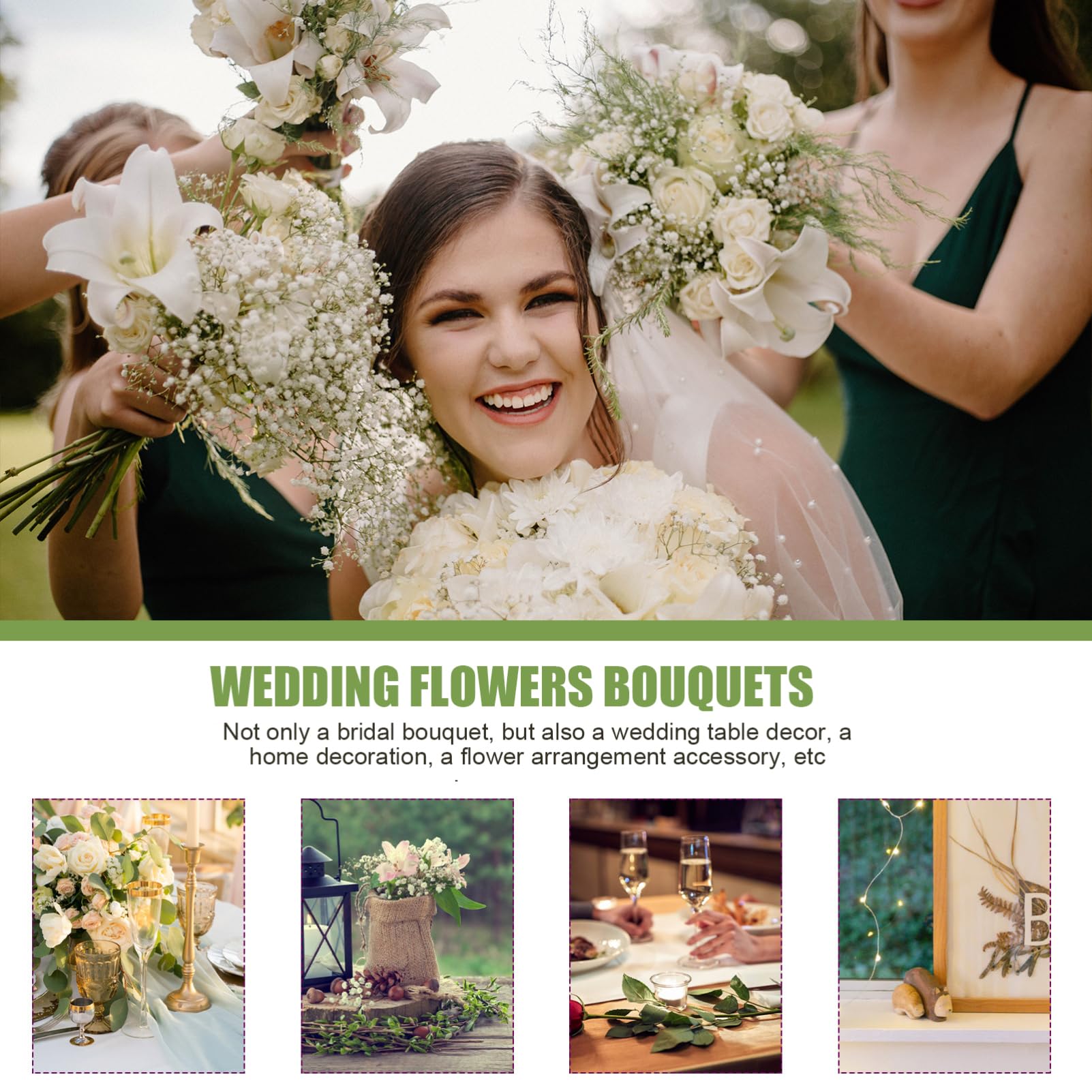 PRETYZOOM 2 Pz bouquet da sposa per damigelle lancio di bouquet rustico mazzi di fiori da sposa decorazioni matrimonio addobbi matrimonio falso bouquet da sposa fiore artificiale con stelo