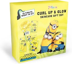 7th Heaven x Minions Curl Up & Glow Set - Masks & Hydrogels - 7th Heaven x | Fun gift set, hydrating, glow-boosting, face masks, spot dots, under eye gels, headband, easy application, spa-like treatment
