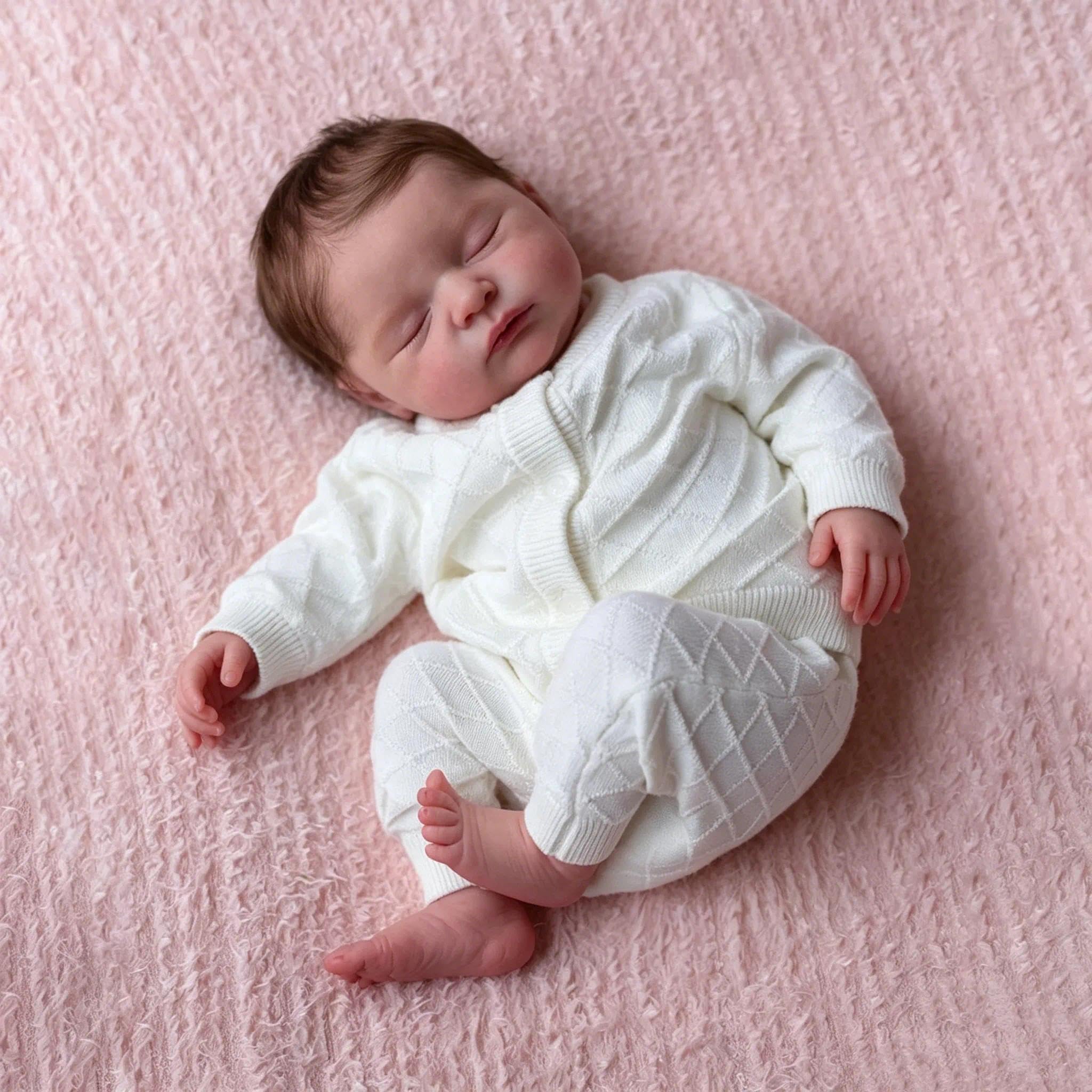 Zero pam Reborn Baby Vollsilikon Lebensecht Mädchen, Babypuppe Weichkörper 48 cm Lebensechte Babypuppe Voll Vinyl,Reborn Puppe Mit Haaren, Babypuppen Wie Echt Mädchen Für Kinder