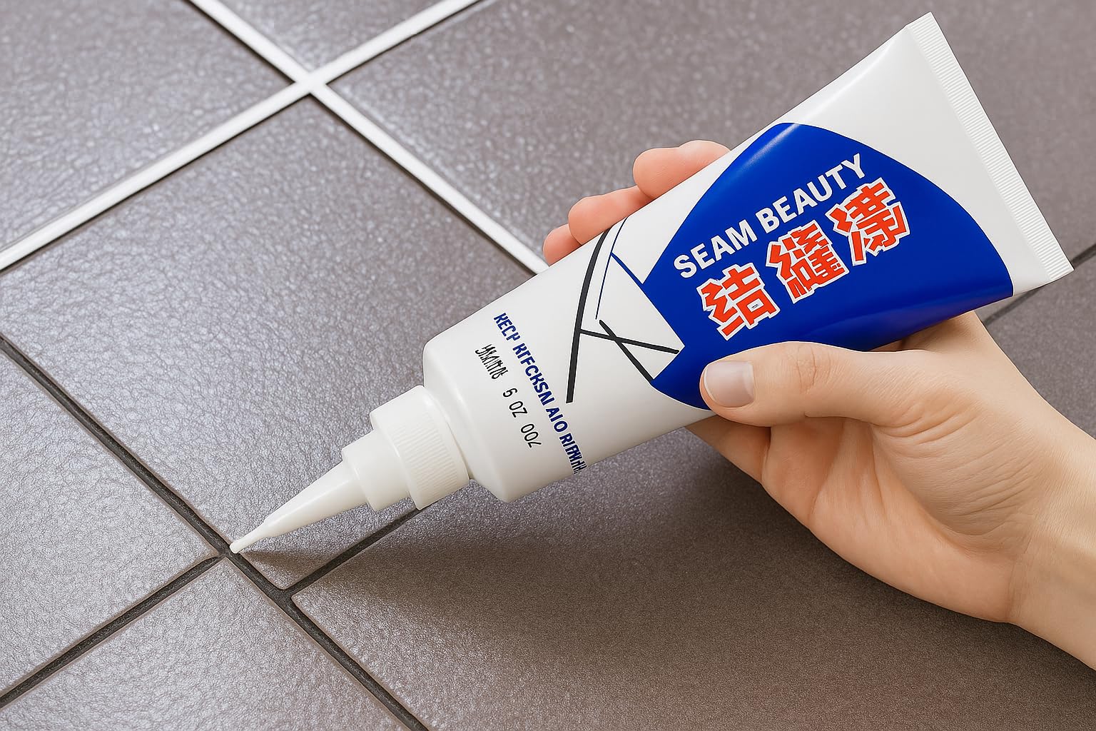 Tiles Gap Filler Waterproof Crack Grout Gap Filler Agent Water Resistant Silicone Sealant for DIY Home Sink Gaps/Grouts Repair Filler Tube Paste for Kitchen, Bathroom (180 ML)