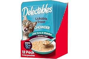 Hartz Delectables Chowder Lickable Wet Cat Treats for Senior Cats
