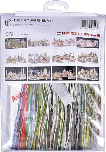 Miniatura 4 de Thea Gouverneur - Kit de punto de cruz, Japón, Aida, 18 unidades, para adultos, 548A