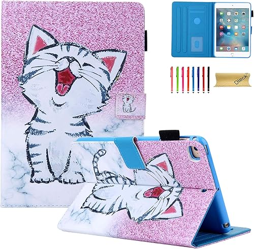 Miniatura 8 de Dteck Funda para iPad Mini 54 generación 20192015 - Funda protectora delgada de cuero de goma suave cubierta trasera Folio Fold Stand Cute Case con