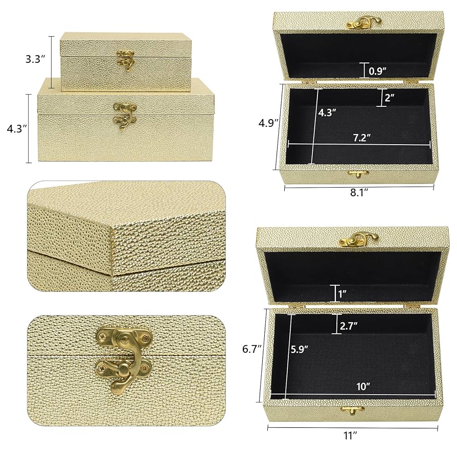 Amazon.com: DECOR4SEASON Faux Leather Decorative Storage