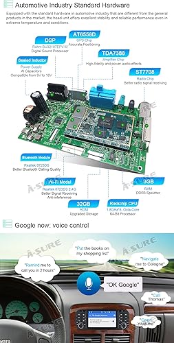 Miniatura 6 de ASURE Android 12 3GB+32GB coche estéreo pantalla táctil navegación unidad para Grand Cherokee Wrangler Liberty Dodge Chrysler Radio con Carplay