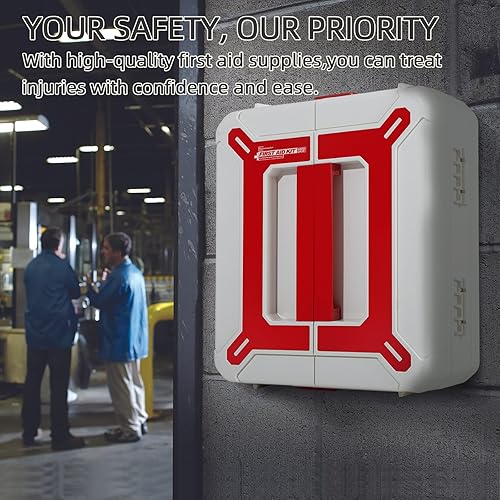 Miniatura 8 de Kit grande de primeros auxilios para negocios, caja de primeros auxilios de plástico montada en la pared, kit de primeros auxilios para estuche