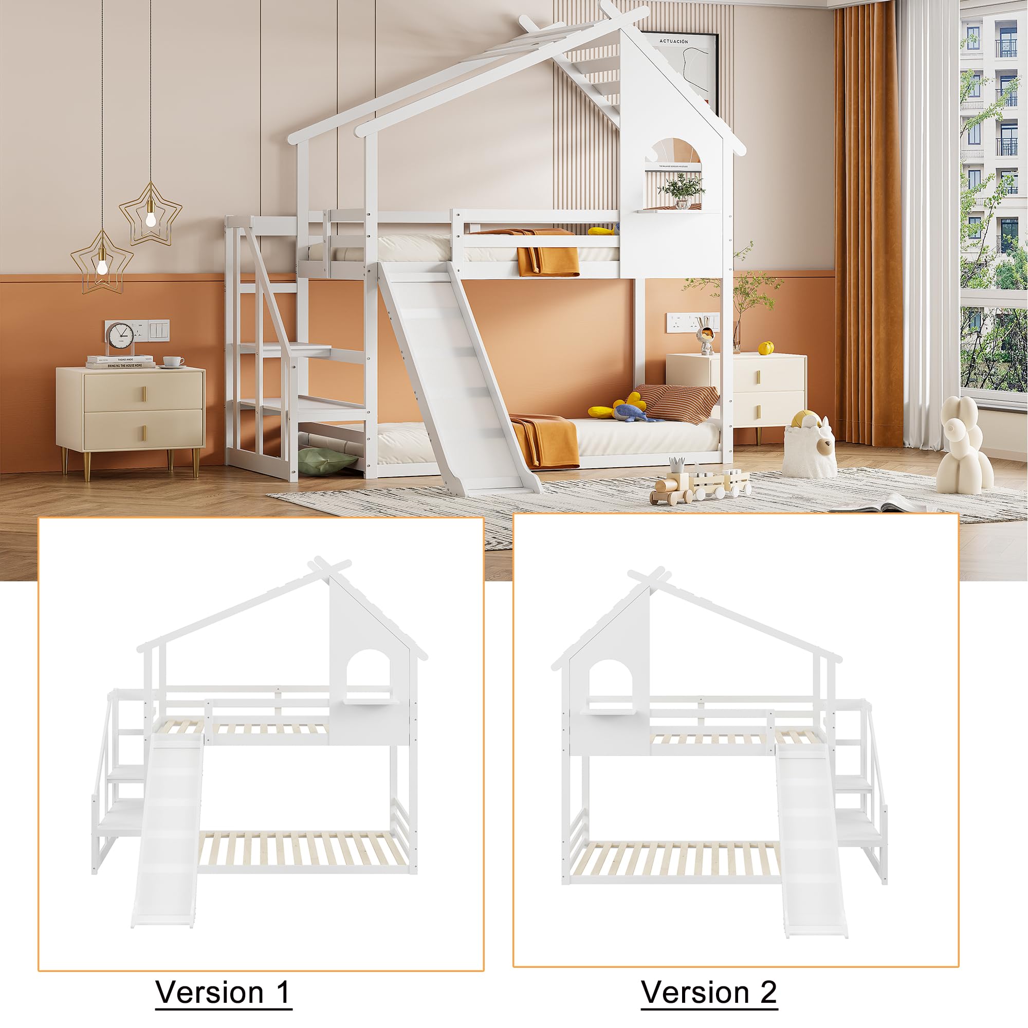 Generisch Bett Etagenbett 90x200 Cm Für 2, Hausbet Produktbild-Vorschau 2