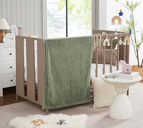 Miniatura 4 de Geniospin Manta de forro polar, de franela de 280 GSM, extra suave, ligera, con tiras, mantas acogedoras y mullidas para sofá, cama, sofá, cálida y