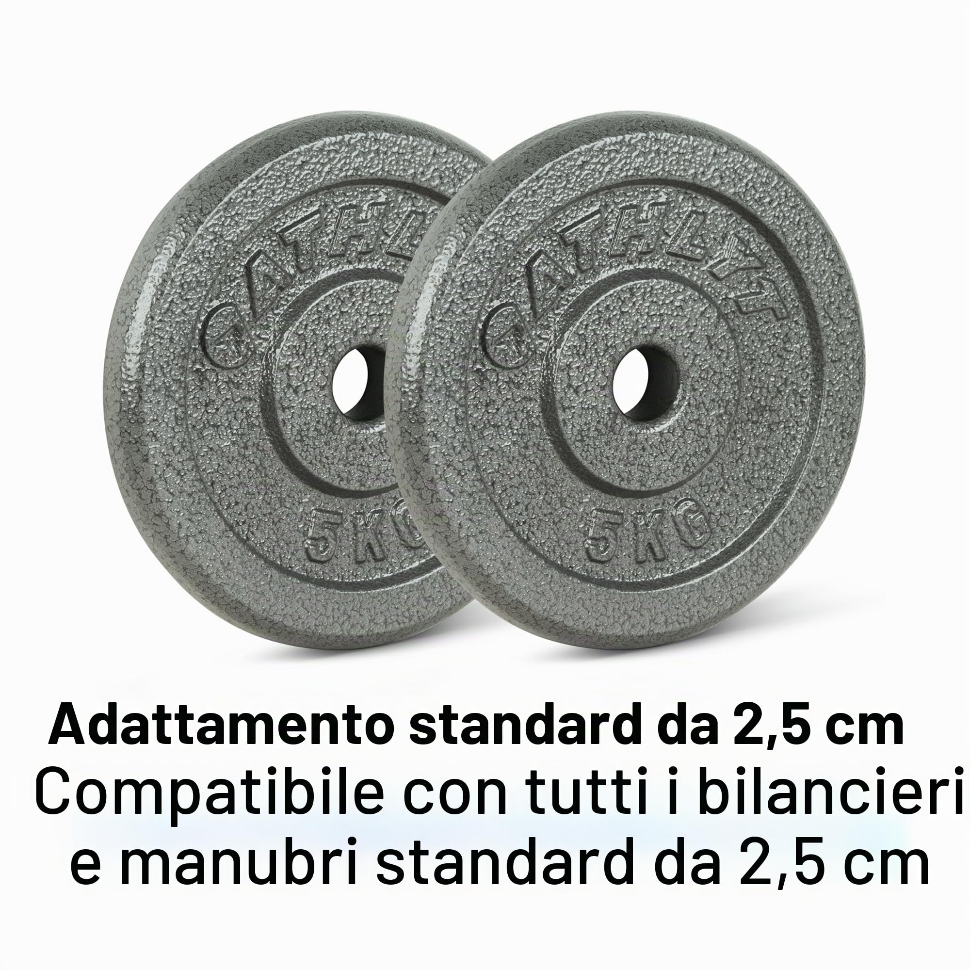 Set di dischi pesi Athlyt in ghisa con foro da 25 mm