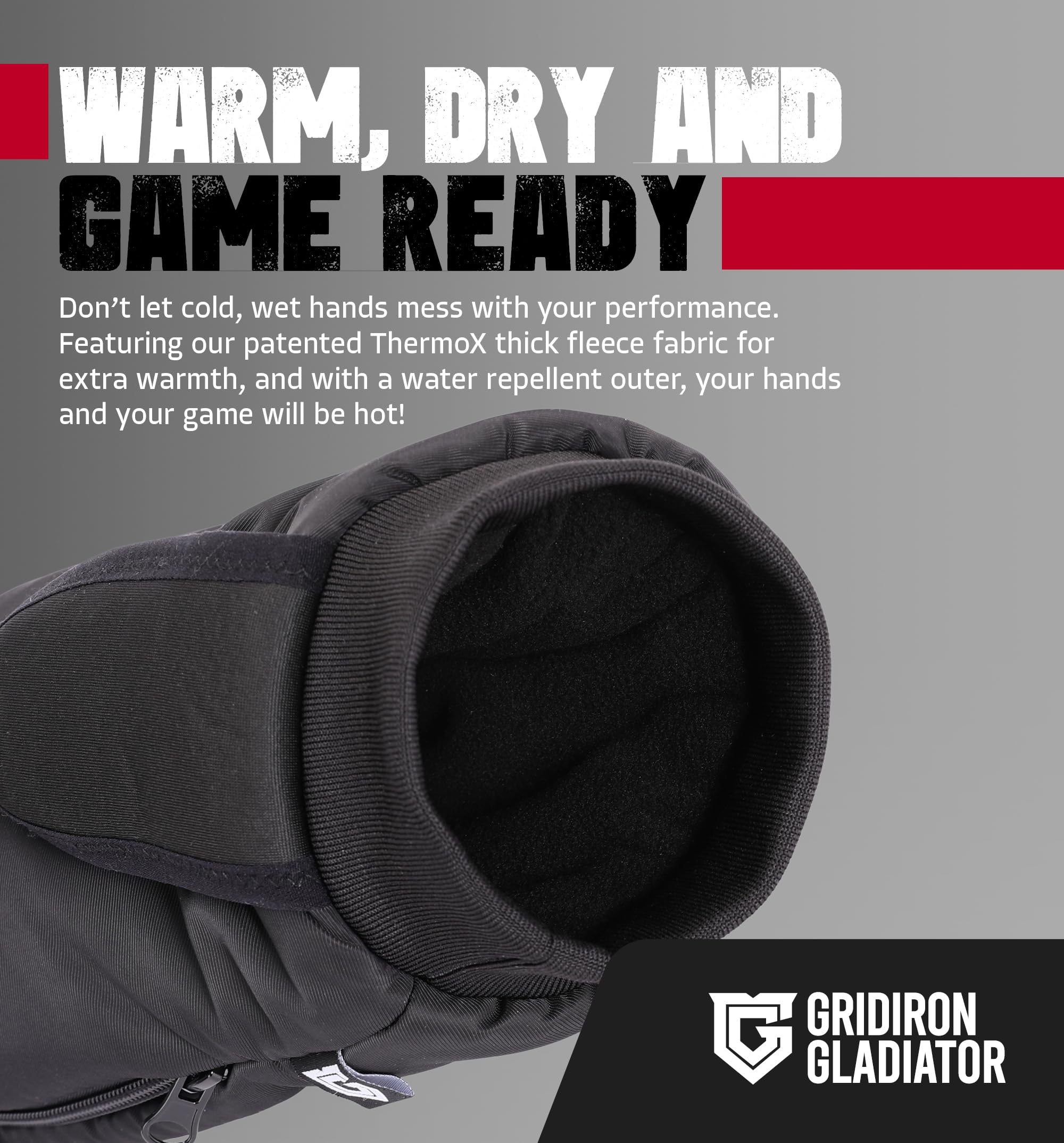Gridiron Gladiator Football Hand Warmer Pouch - Hand Warming Pouch - Tactical Hand Muff Warmer - Golf Hand Warmer Pouch