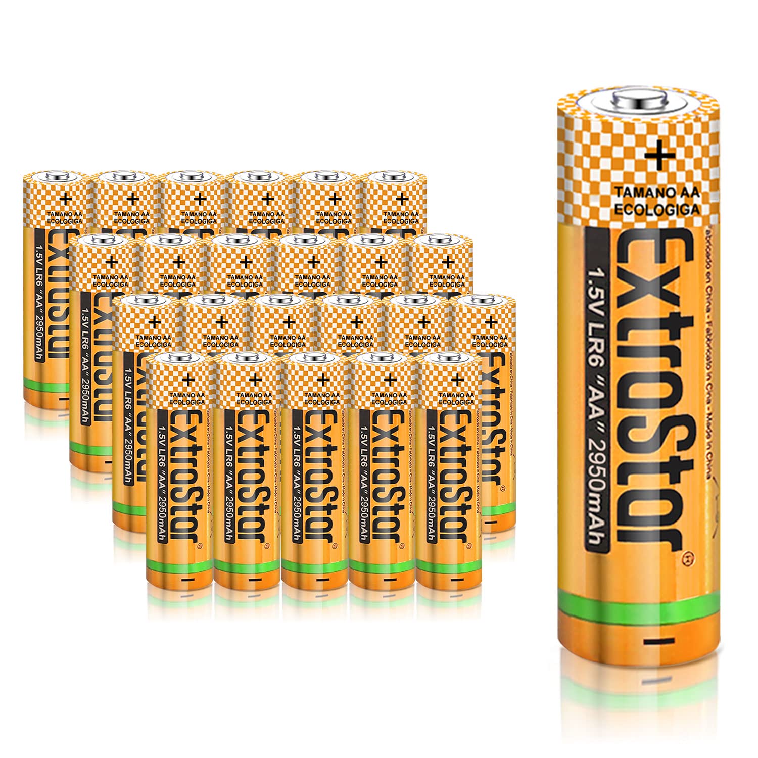 EXTRASTAR Batería de Alcalinas AAA LR03 de 1,5 Voltios, 1300mAh No7 Pilas, Gama Performance, No Se Puede Cobrar, 24Pcs — view 14