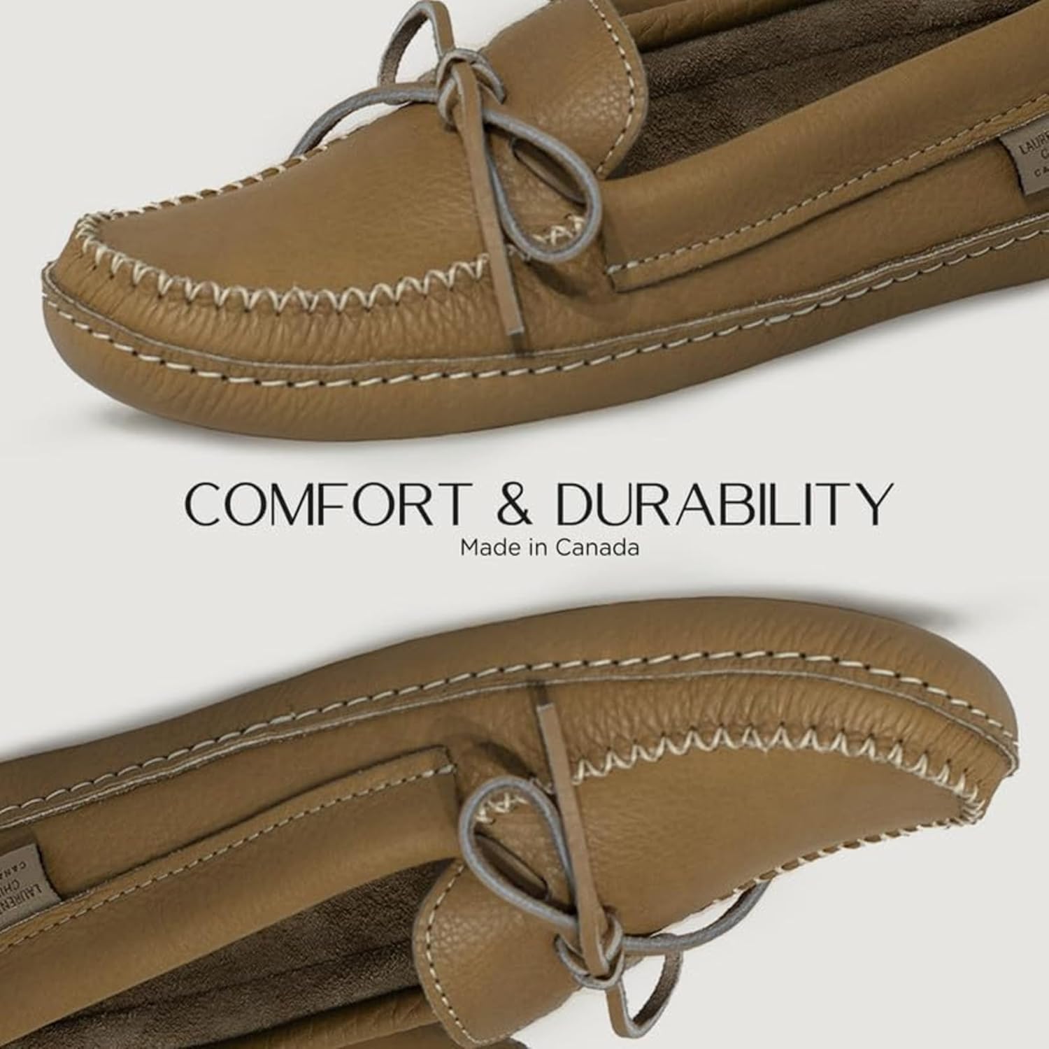Laurentian Chief Moccasin Slippers for Men with Canada Quality Genuine Cowhide Leather, Single Lacing, Durable Comfortable Stylish Shoes for House Indoor - Image 9