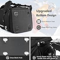 Vista 5 de Bolsa para botas de esquí – 65L acolchada, mochila de viaje de esquí impermeable para equipo y accesorios