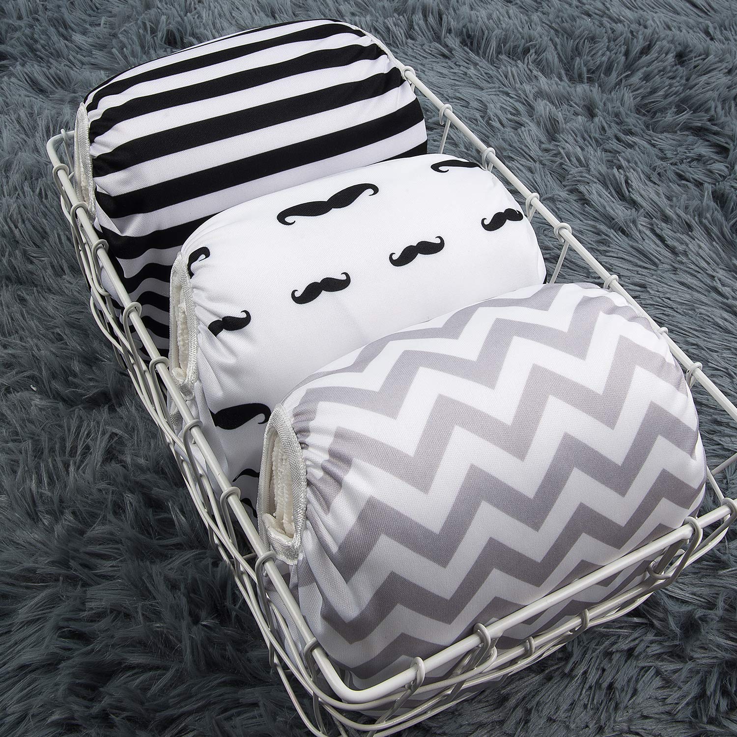 ALVABABY Nuoto Pannolini 3 pz Snap One Size Riutilizzabile Regolabile 0-2 Anni