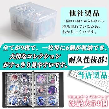 Amazon | Goreson 75mm缶バッジ 収納ファイル グッズ収納