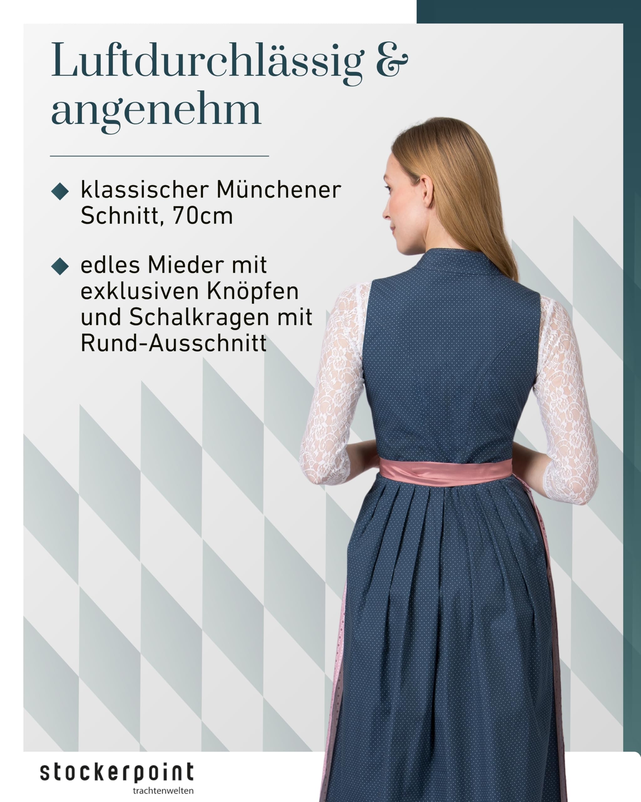 Stockerpoint Damen Marina Midi Dirndl (1er Pack)