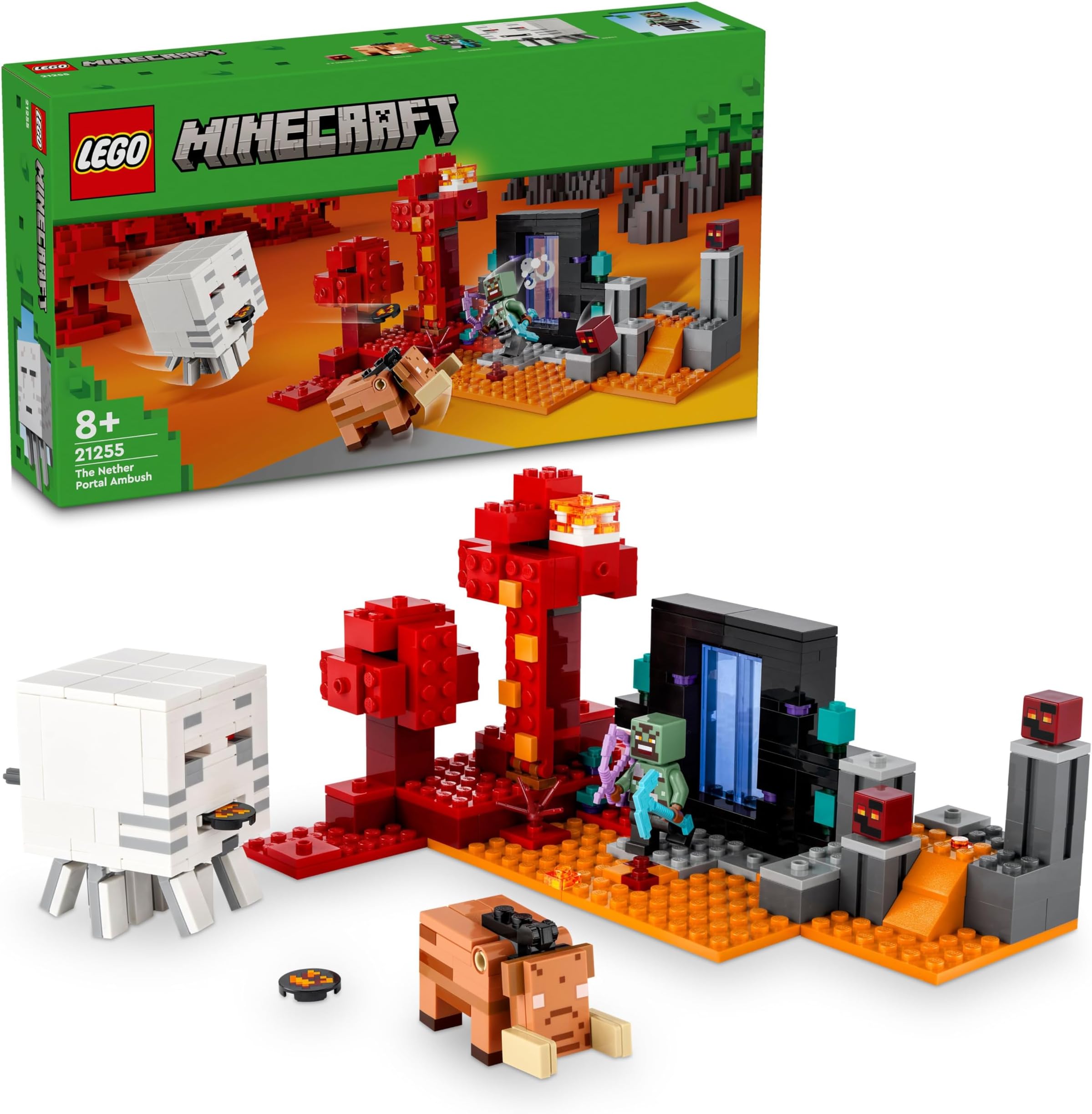 LEGO Minecraft The Nether Portal Ambush 21255 (352 Pieces) : Amazon.in ...