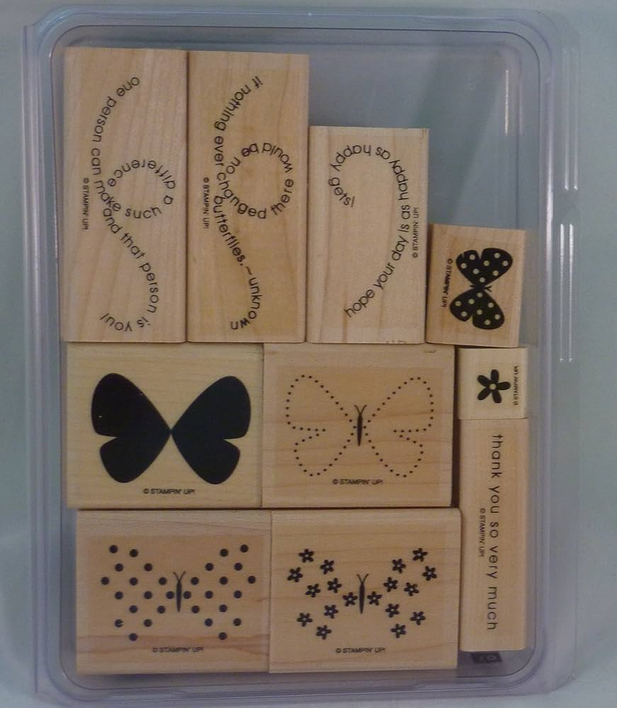 Stampin up スタンピンアップ　バタフライセット Amazon.com: Stampin' Up! FLIGHT OF THE BUTTERFLY Set of 10
