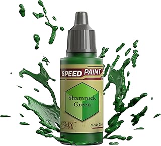 The Army Painter Speedpaint Shamrock Green 2.0, Single Acrylic Paint 18ml One-coat Painting Soloution For Fantasy Tabletop Miniatures Like Warhammer 40k and Dungeons And Dragons Figures