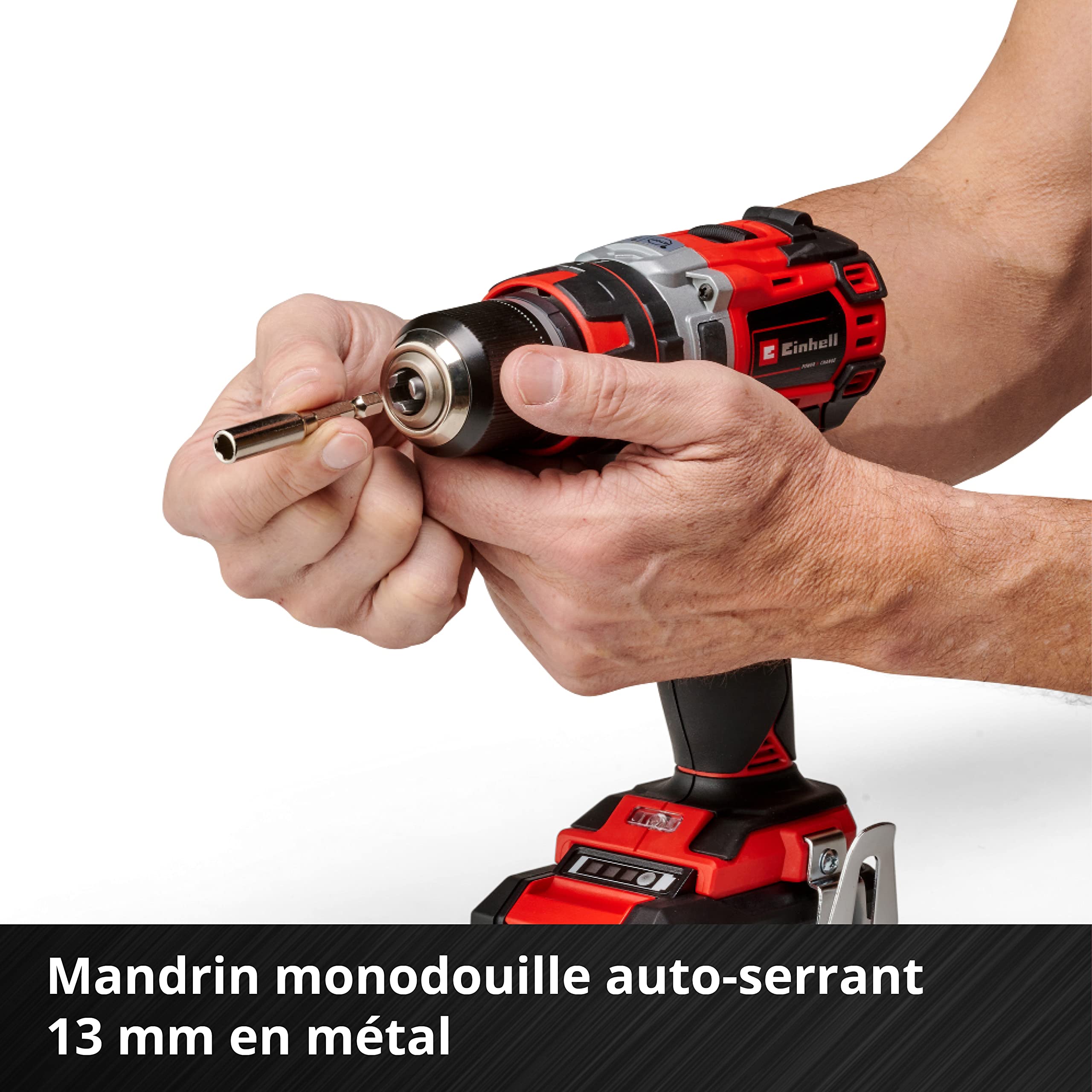 Einhell Professional Perceuse Visseuse à percussion sans fil TE-CD 18/50 Li-i BL Power X-Change 18 V 50 Nm 2 Batteries 2,0 Ah