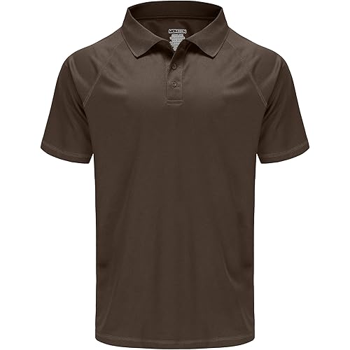 MOHEEN Men's Golf Shirts Short Sleeve Moisture Wicking Polo T-Shirts Athletic Quick Dry Fit Performance Collared UPF 50+