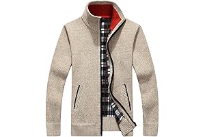 Men's Shawl Collar Cardigans Slim Fit Button Cable Knit Black Sweater: Comfort Meets Style