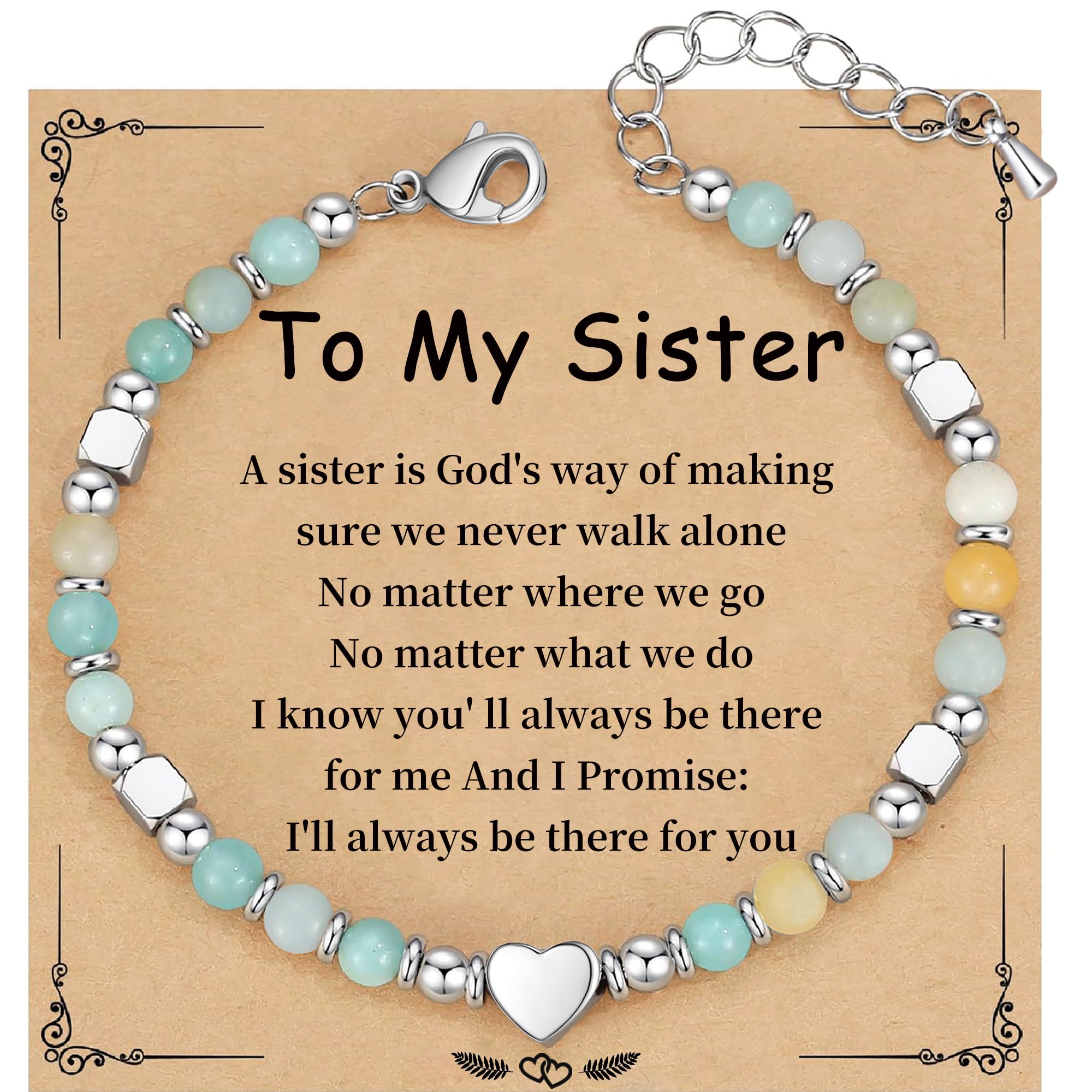 Best Friend Bracelet Gifts for Women Sister Bestie, Christmas Gift for Teens Mom Daughter Granddaughter Birthday Gift for Her Stocking Stuffers