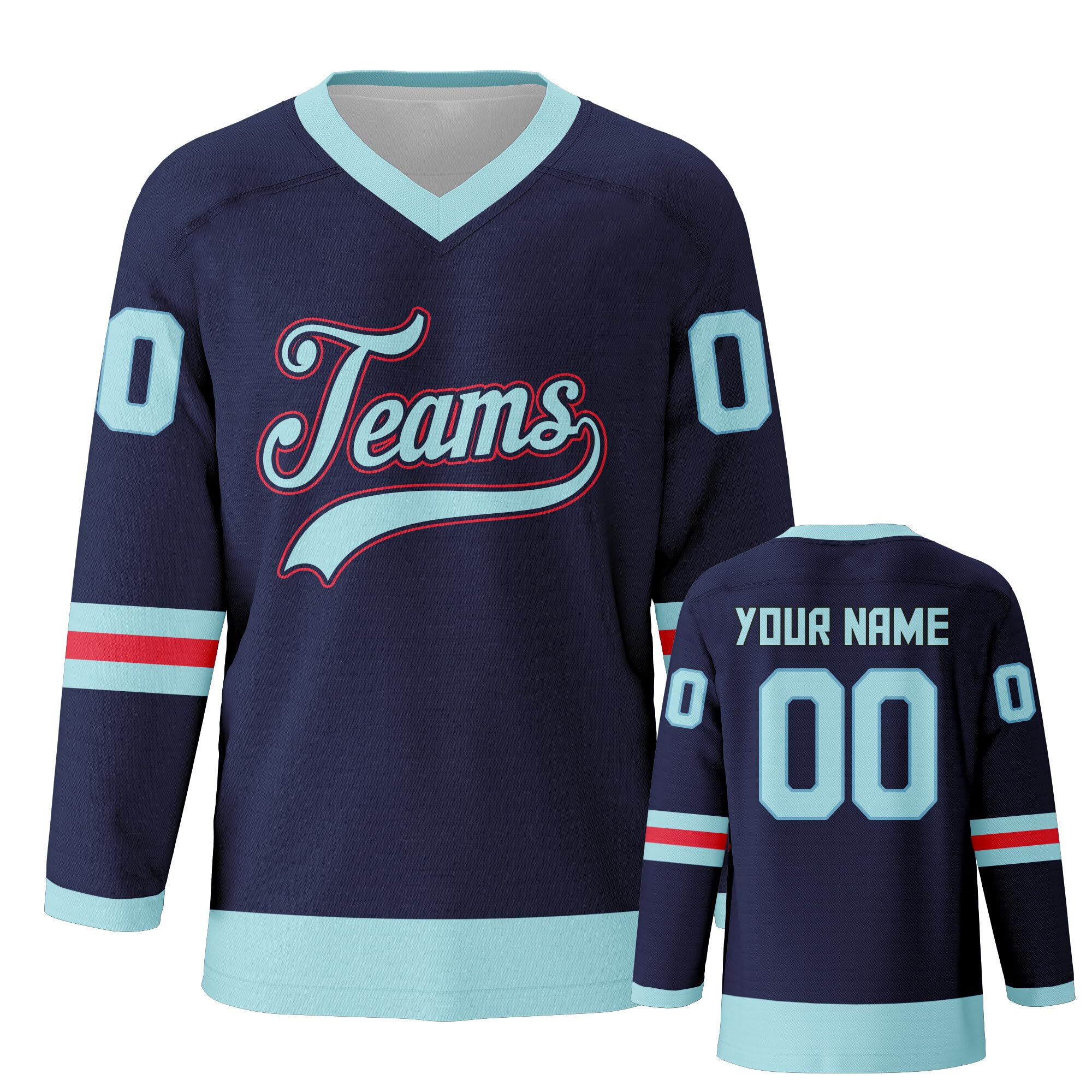 Customized Ice Hockey Jersey Personalized Team Solid Hockey Jersey Printed Stitched Hockey Jersey Men Women Youth Kids