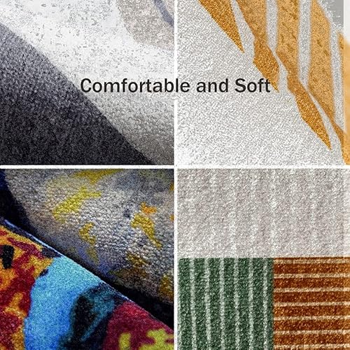 Miniatura 7 de Alfombra bohemia vintage para sala de estar, dormitorio, patrón de estampado de tigre, antideslizante, alfombra de pasillo de cocina, lavable,