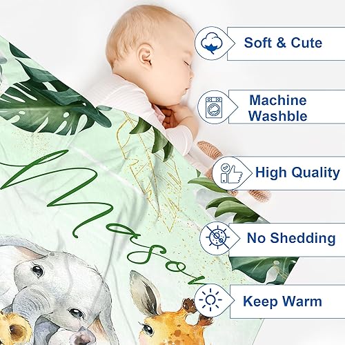 Vista 3 de J&SBGFT Manta de bebé personalizada con nombre, manta de recepción personalizada para niños pequeños, 30 x 40 pulgadas, color 13