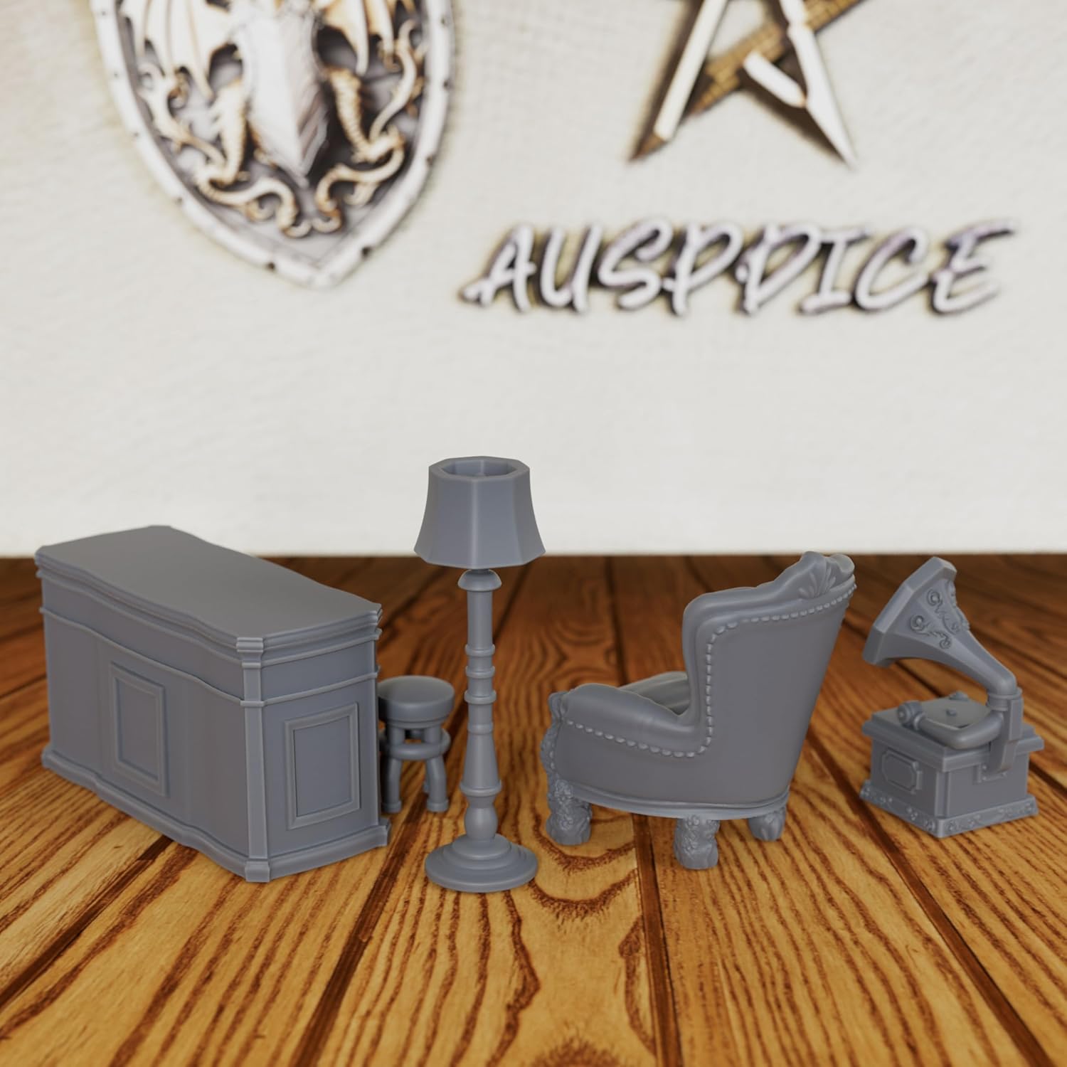 Tables and Chairs Set Unpainted Miniatures, DND Minis for Dungeons and Dragons, Fantasy Tabletop RPG Game Props,TTRPG Role Playing Accessory, Ideal for DMS & Interior Encounters-AS745 image 5