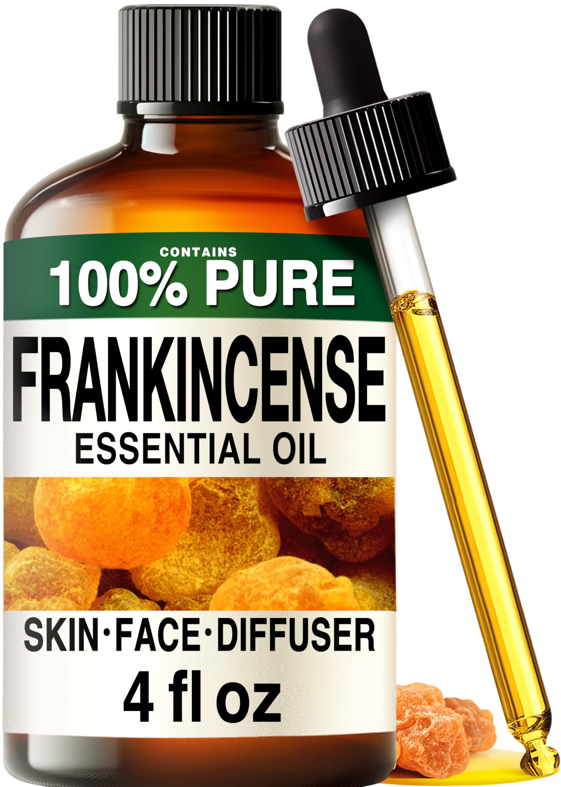 KUKKA essential oils Pure Frankincense Essential Oil 4 Fl Oz | GC-MS Tested for Purity & Composition - main product image