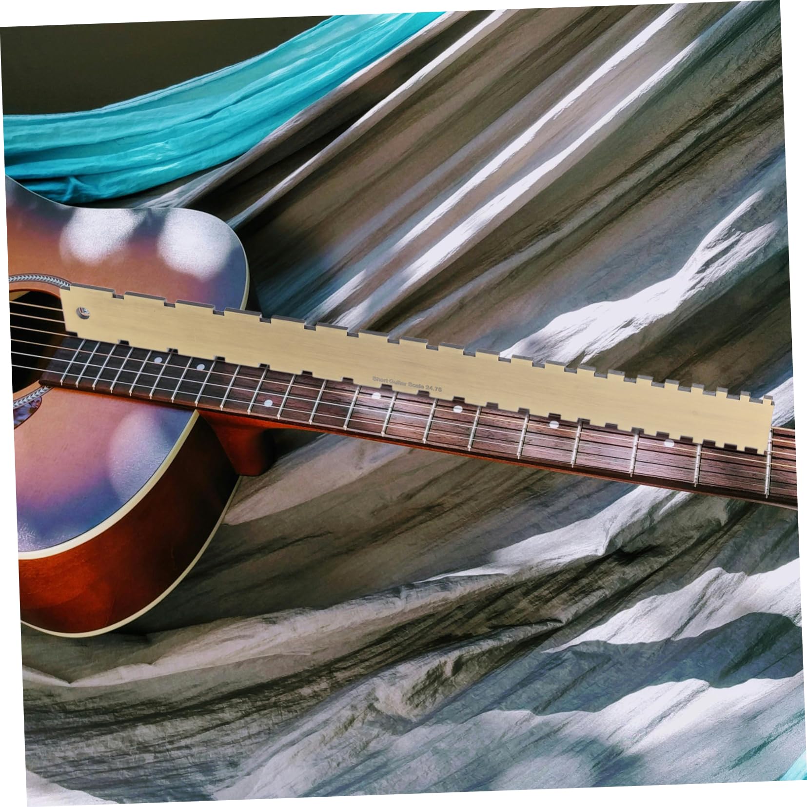 ibasenice 2stücke Bronze Saitenmessschablone Für Gitarre Und Ukulele Dual- Für Präzise Saitenhöhe Und Bundvermessung Zur Überprüfung Der Halsgerade Und Bundflachheit