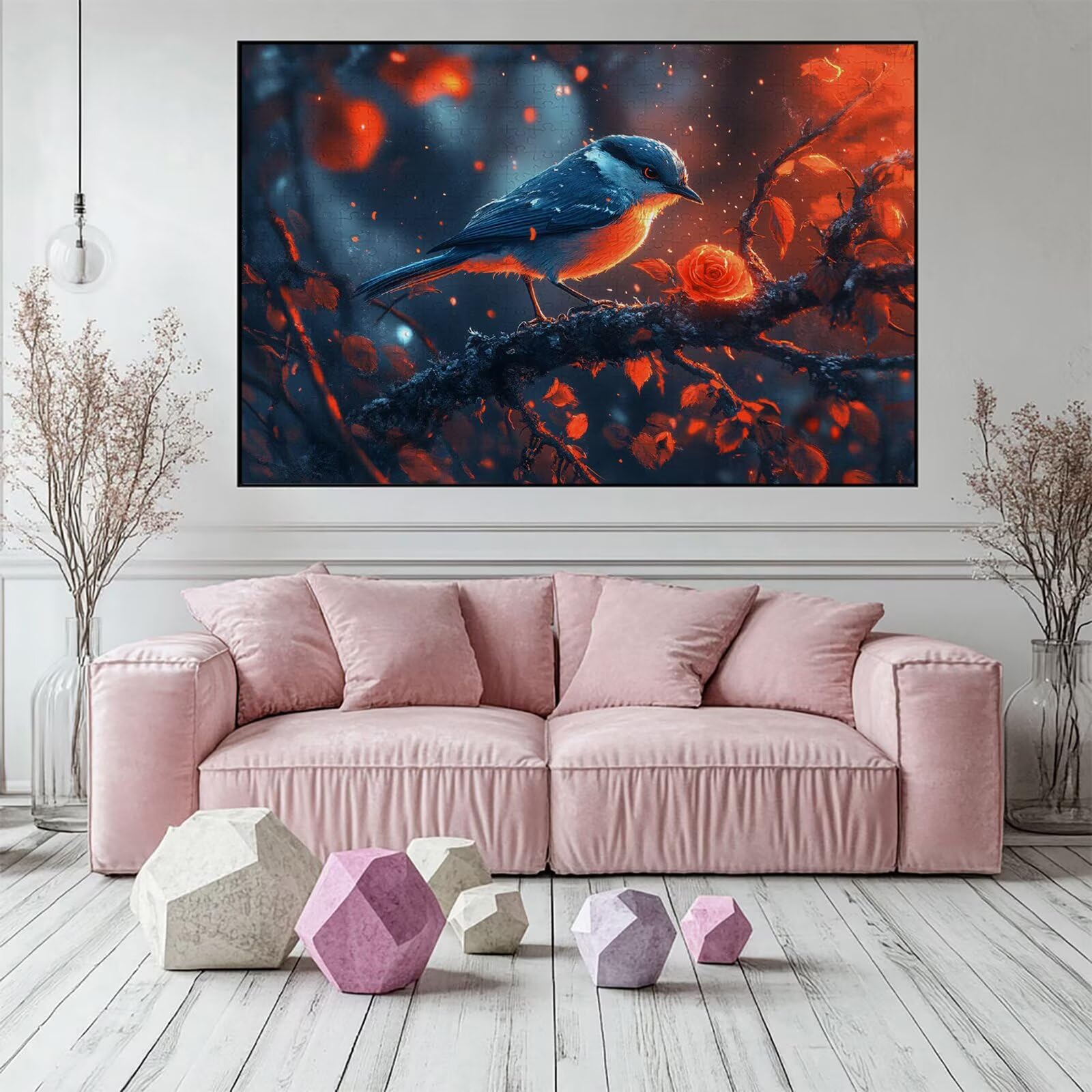 Puzzle 3000 elementów ptak puzzle dla dorosłych kwiaty 122 x 81 cm unikalne rzemiosło klasyczne 3D drewniana układanka do rodzinnych gier biznesowych, układanka zrób to sam do dekoracji ścian domu