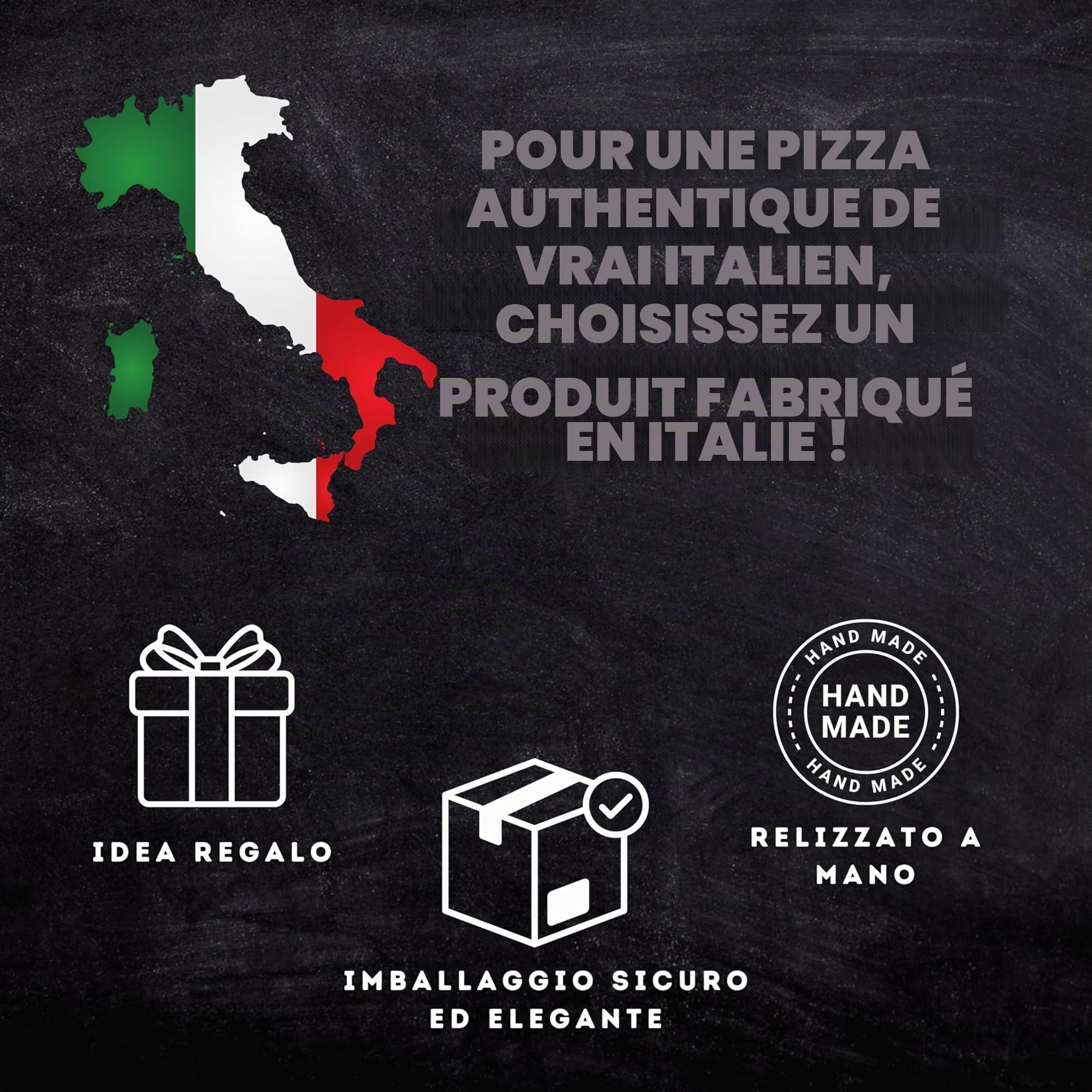 CUORE LAVICO - Plaque ignifuge en pierre de lave Etnea légère pour pizza 35 x 30 x 1,5 cm | Four à gaz, électrique et barbecue pour pain et pâte – Fabriqué en Italie