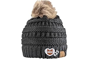 Personalized Football Beanie: Warm Winter Spirit with Custom Jersey and Monogram