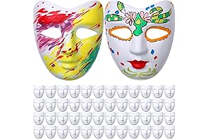Sumind Paper Mache Mask for Plain Decoration (50 Pack)