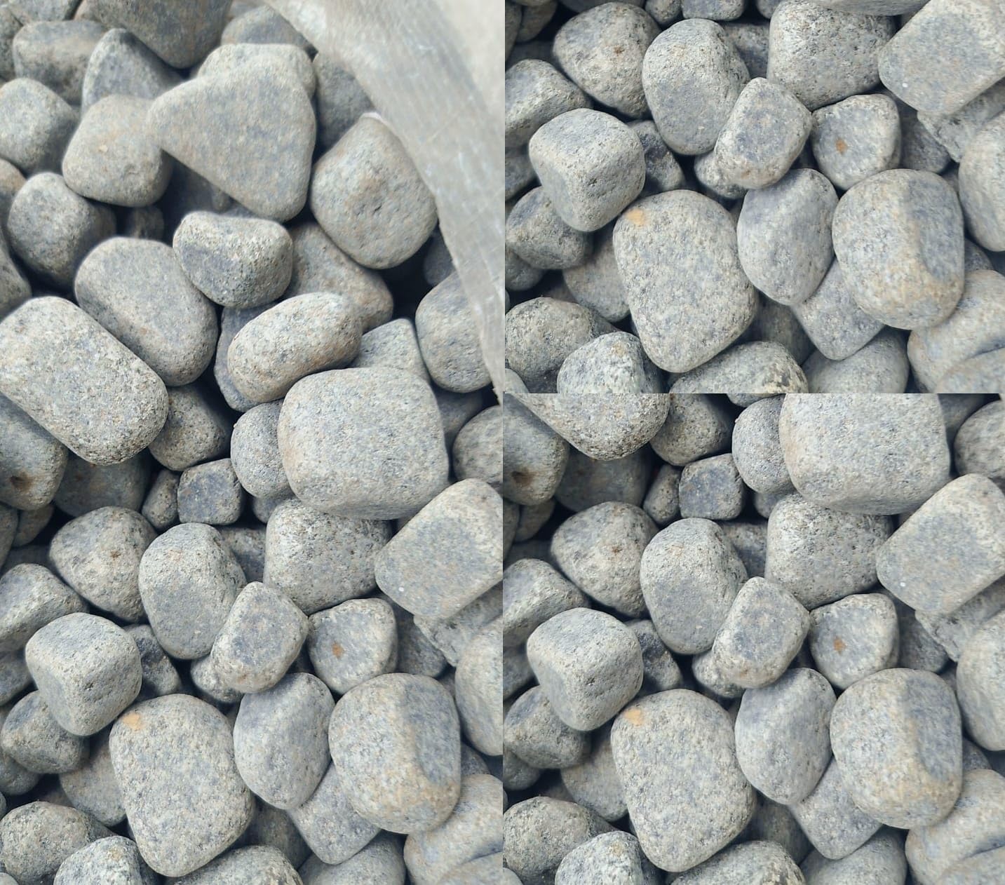 Venus-Online Unpolished Mat Gray Natural Marble Stone Garden Decorative Pebbles Medium Size-1KG