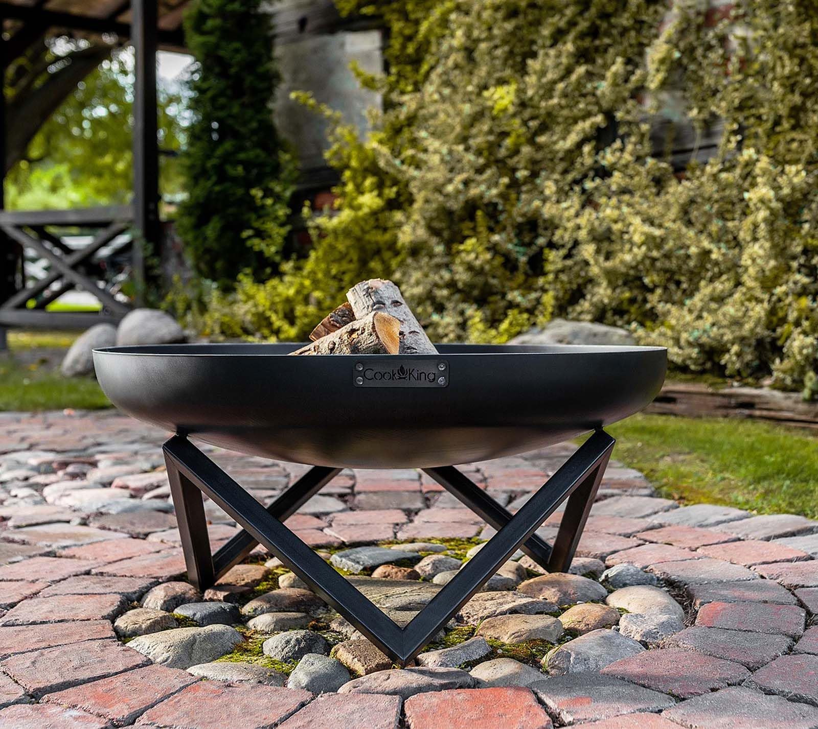 CookKing Brasero Santiago Ø100 - Extérieur Barbecue Plancha - Acier de Haute Qualité - 100x100x45 cm