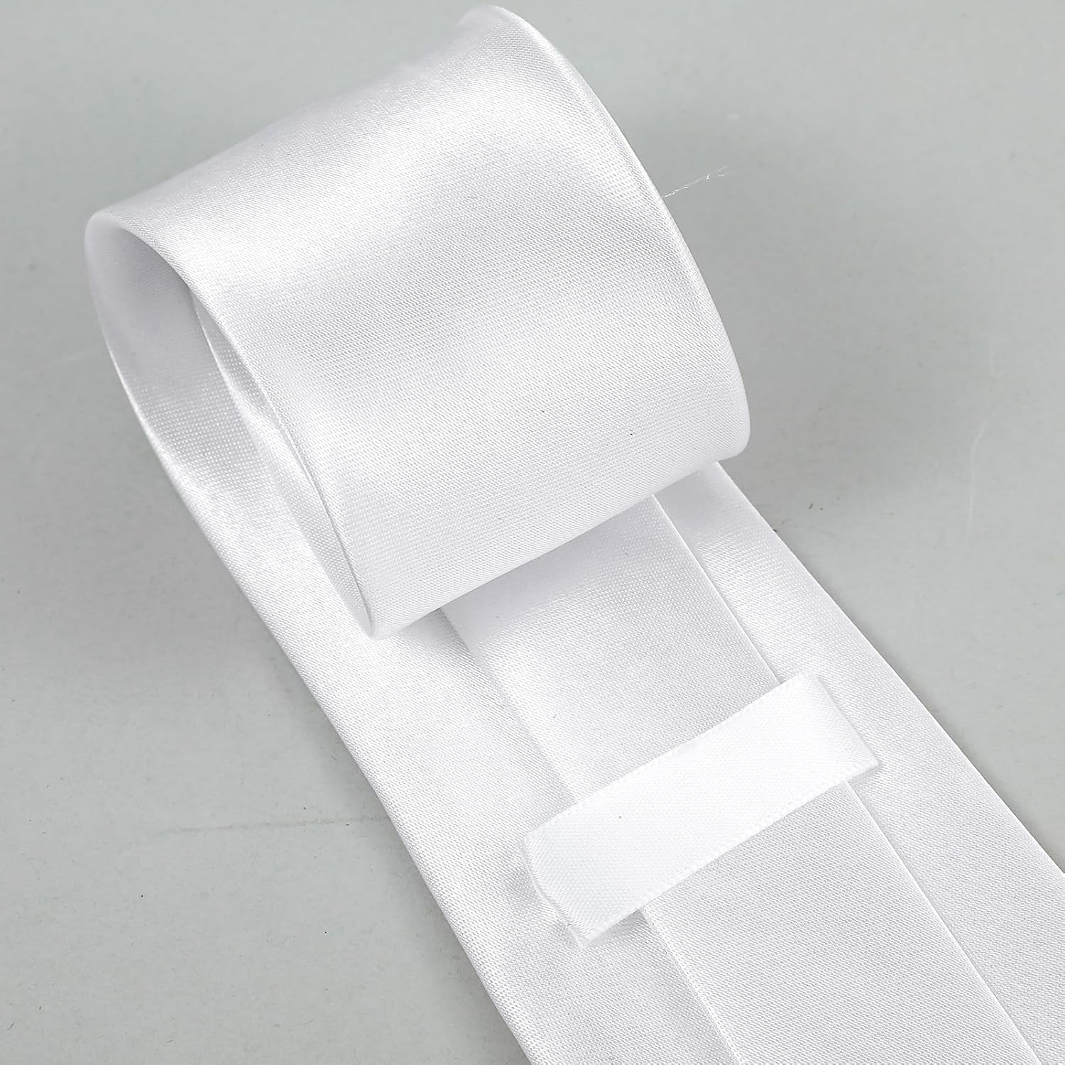 12 Pcs White Sublimation Ties Blank Polyester Neckties for Men Heat Transfer Wedding Business Formal Occasion 56 Inch Satin Tie Set