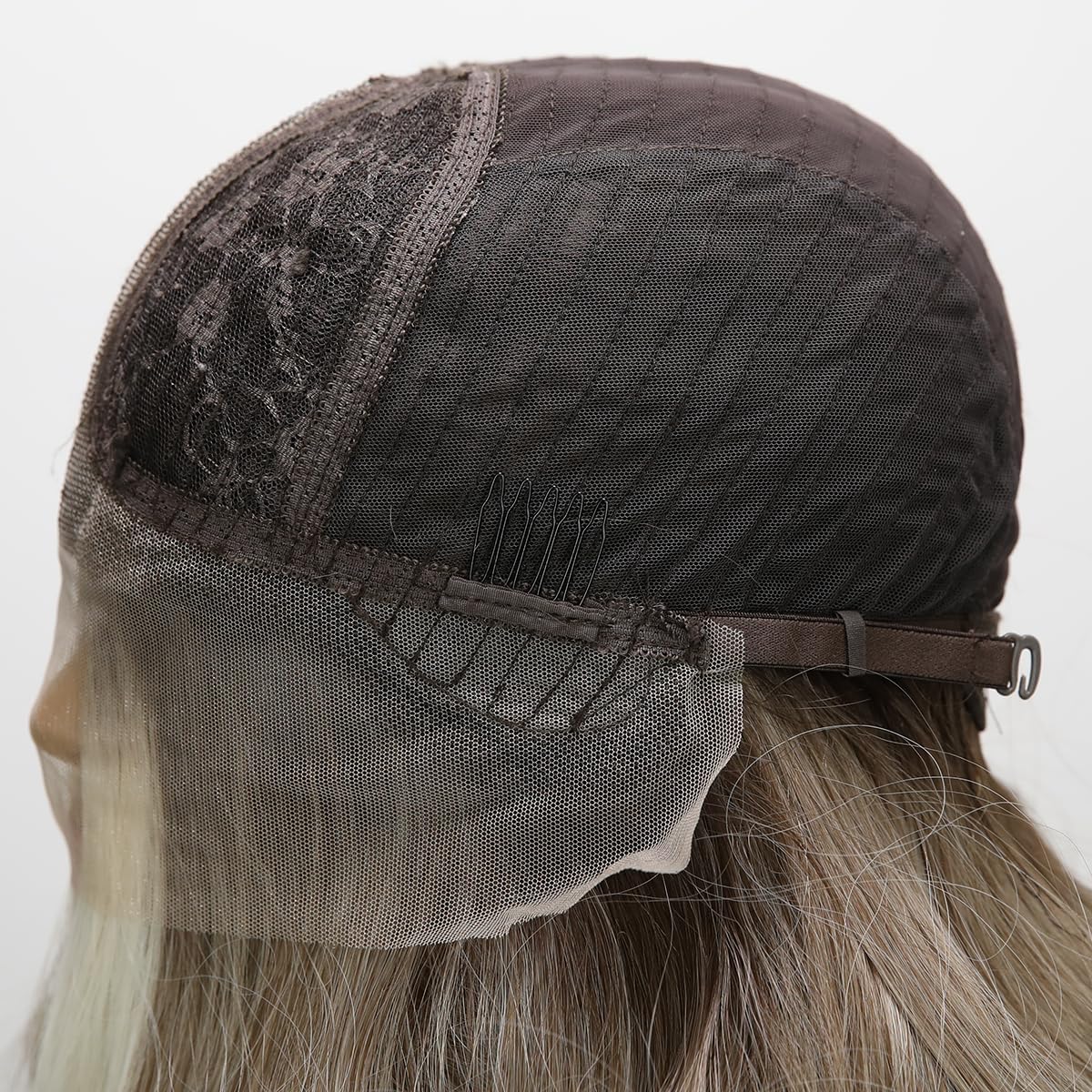 Smilco Synthetic Wigs for Women Brown Wig Long Wavy Curly Wig with Bangs Natural Looking Hair Wigs Synthetic Heat Resistant Fiber Wigs for Daily Party Cosplay (26 Inch)