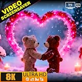 Teddy Bear on Valentine's Day 💘 8K Screensaver with Music 💞